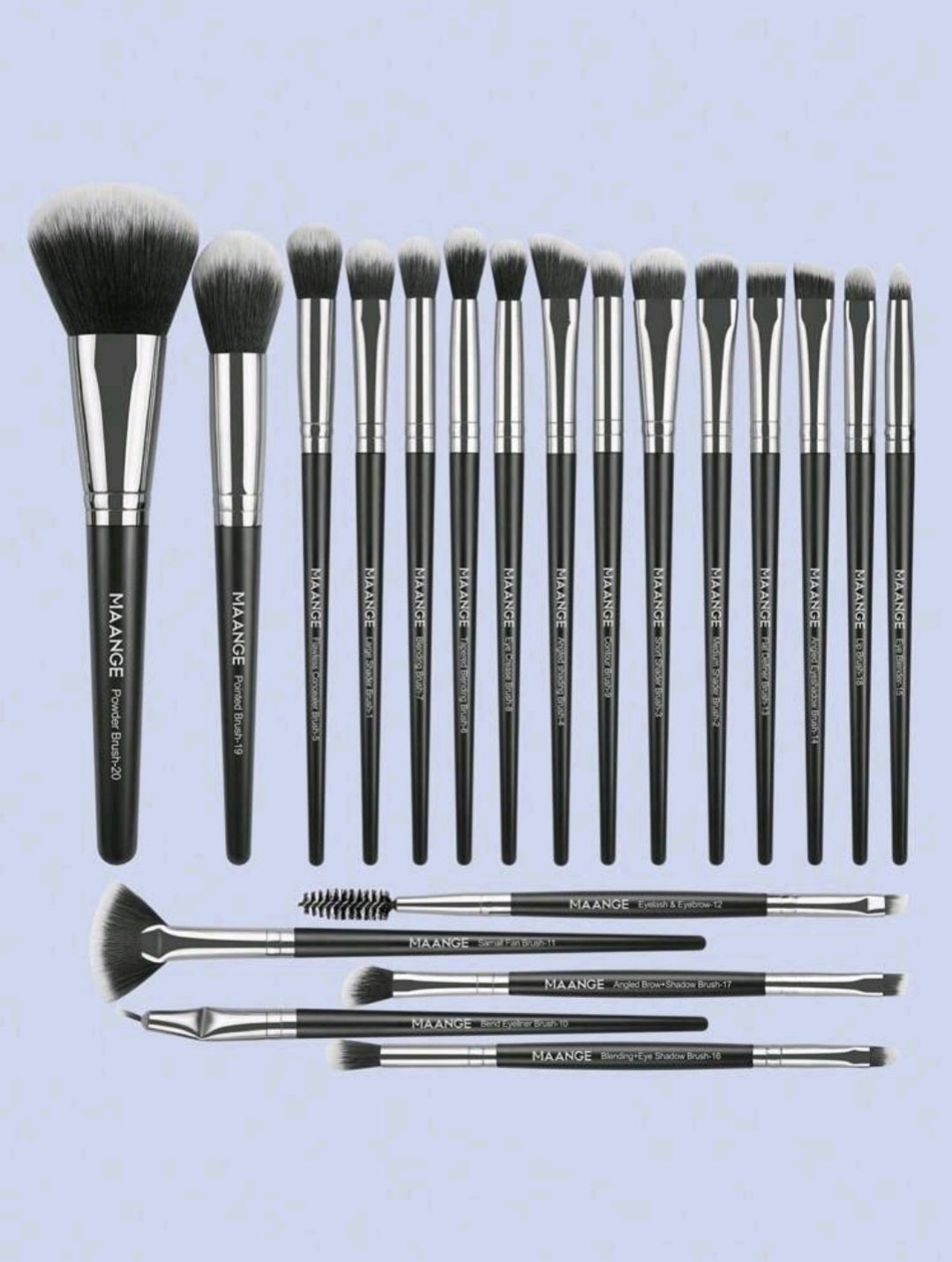 MAANGE Set de 20 brochas de maquillaje profesionales