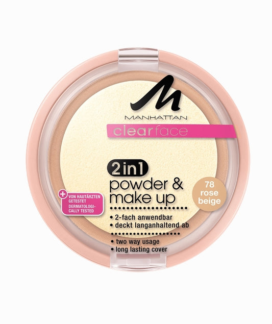 MANHATTAN Clearface powder & make up polvos compactos