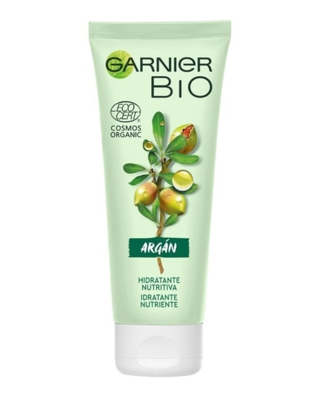 GARNIER BIO Crema Hidratante con aceite de Argán, Aloe vera ecológico y Ácido Hialurónico